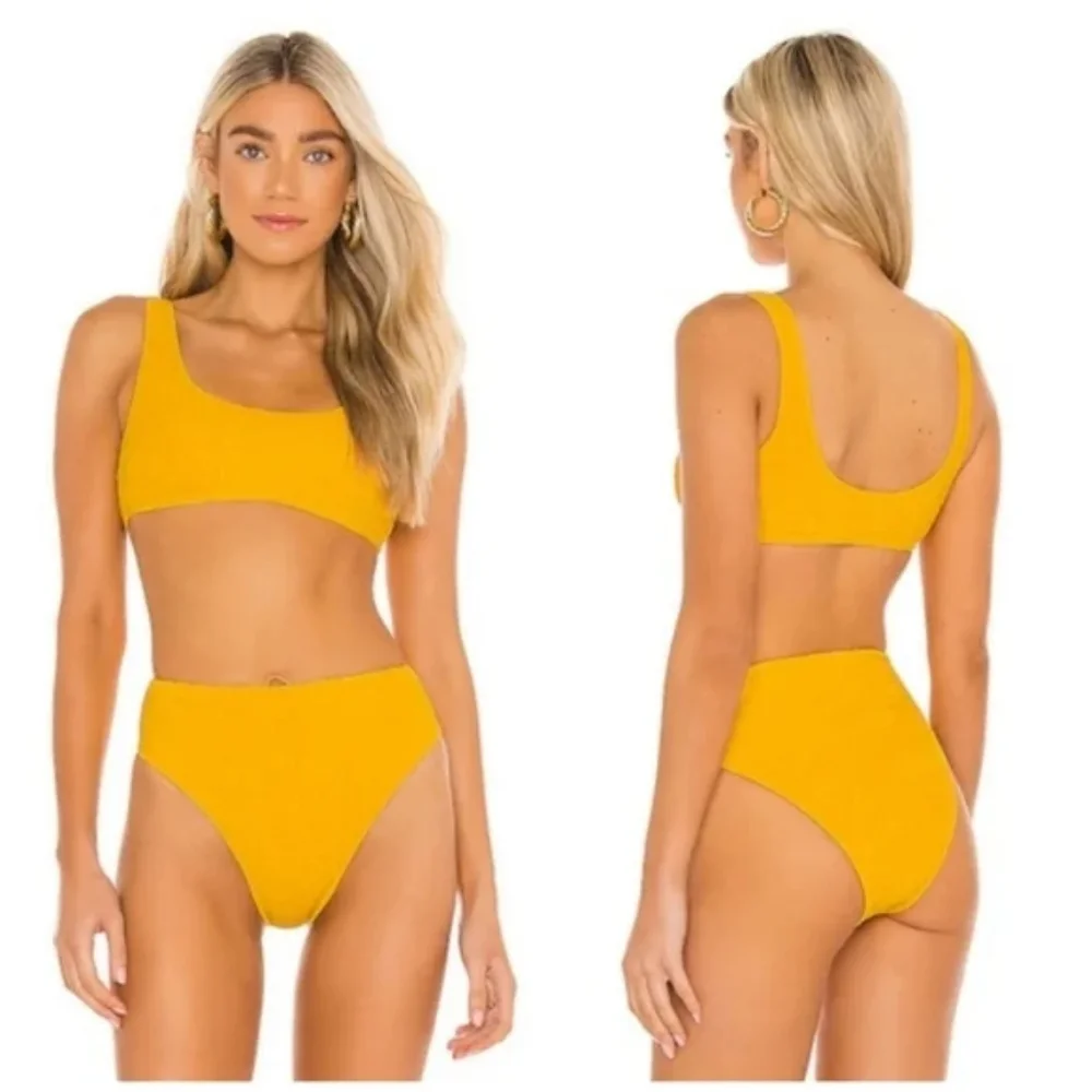 L*Space Smocked Izzie Barlette Bikini Set